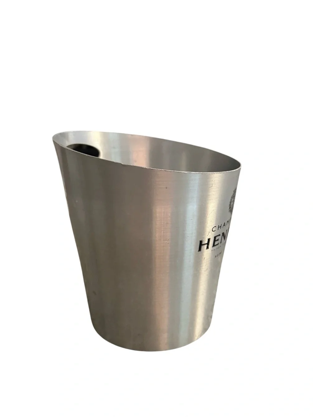 Henriot Reims French Vintage 1980s’ Metal Champagne Ice Bucket Chiller